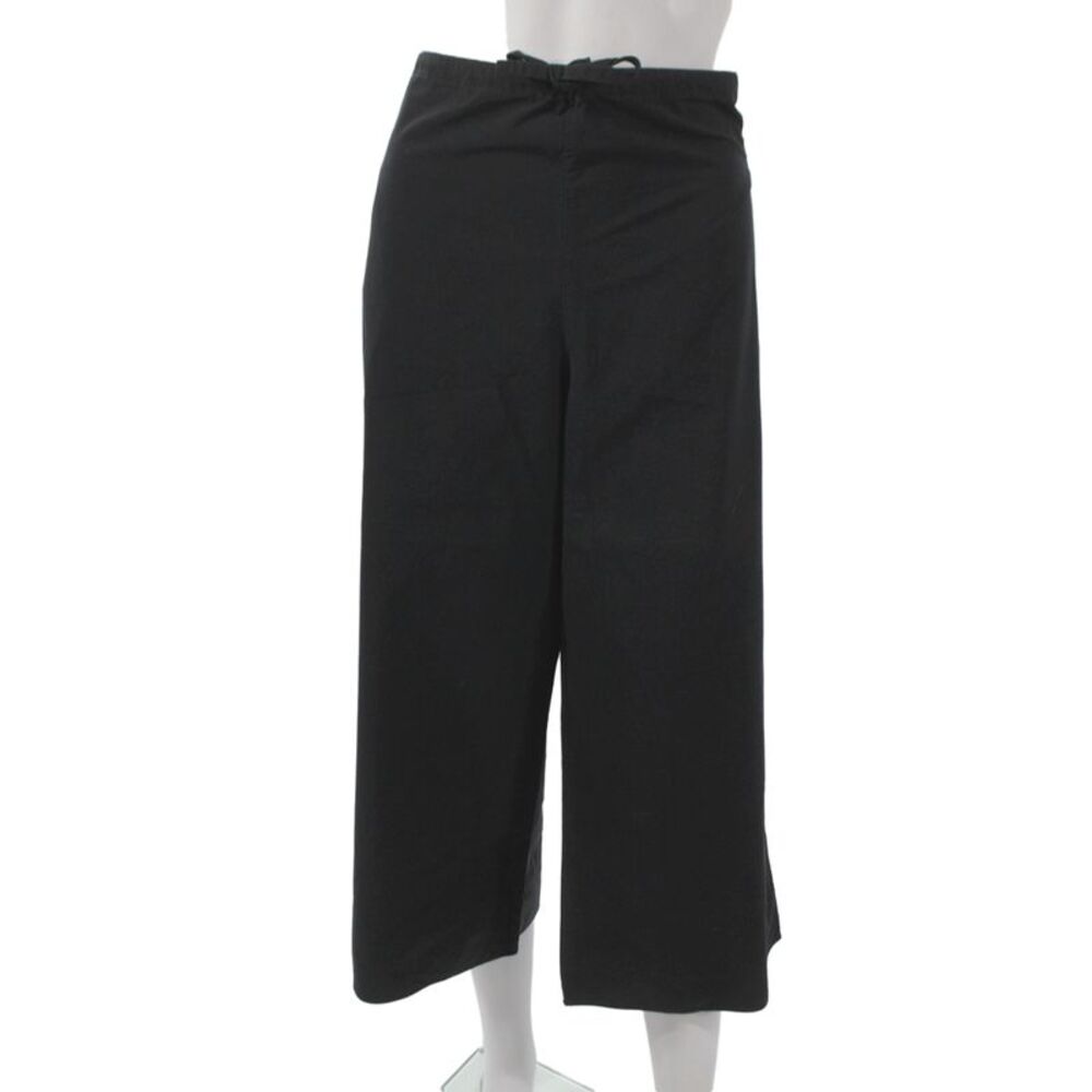 The Row Women Capri Pants Black Cotton Drawstring Size XL